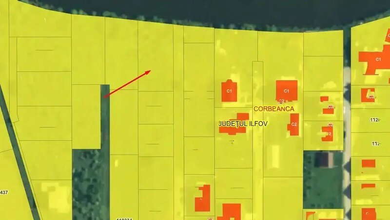 Corbeanca Teren Intravilan 1055 mp pe Malul Lacului in Ostratu